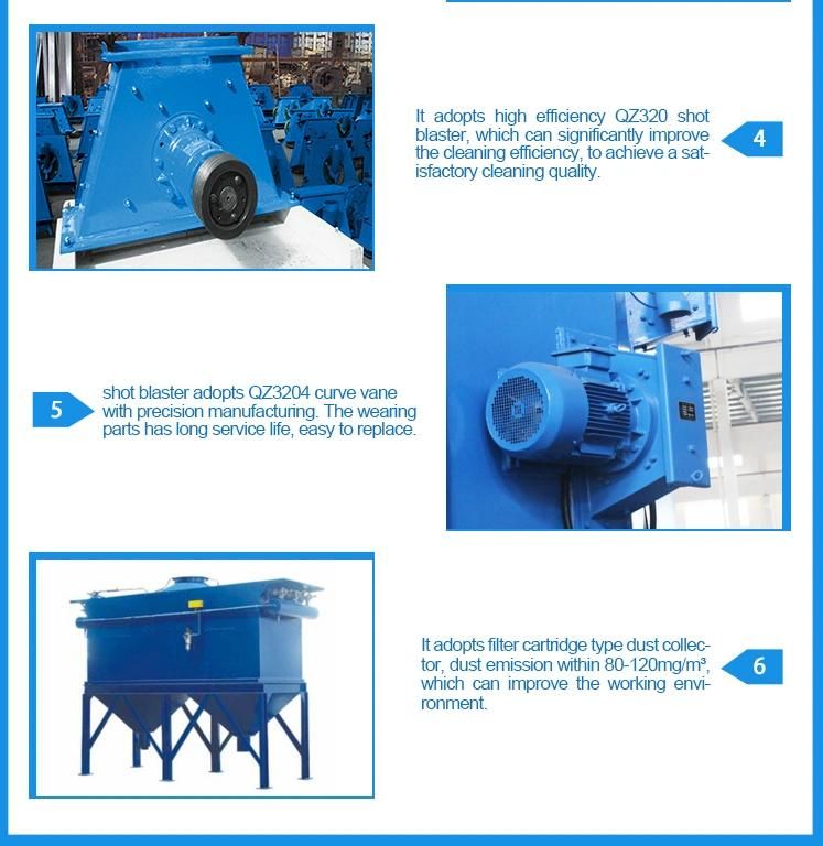 H Beam Shot Blasting Machine for Steel Structure and Plate