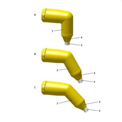 Ga03 Automatic Powder Gun Angled Nozzles (NON OEM part, compatible with certain GEMA products)