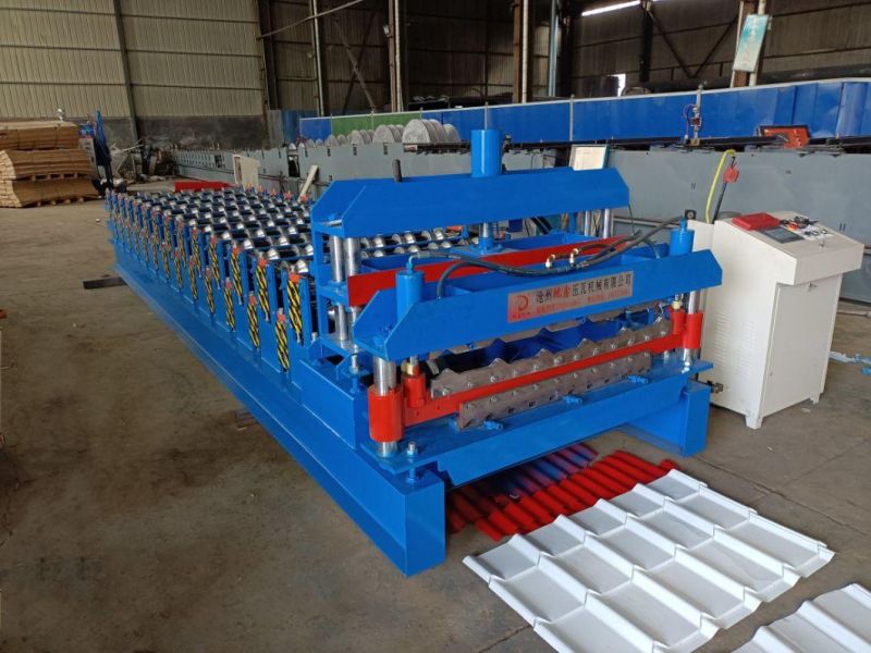 850 Glazed Roofing Panel Roof Sheet Metal Steel Plate Roll Forming Machine