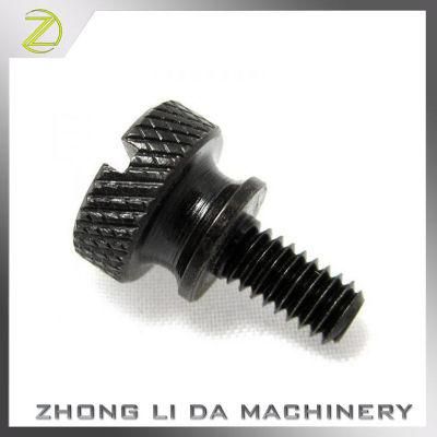 Black Zinc Plated Diamond Knurled Fixing Adjustment Thumbscrew Pulley