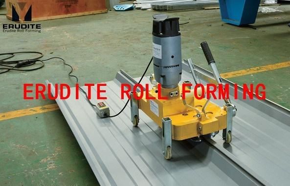 Roll Forming Machine for Seam-Lock Profile, Pre-Notching+Punching & Post Punching+Cutting