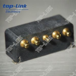 Custom Brass Spring Pogo Pins with 5 Pin, Au Plating