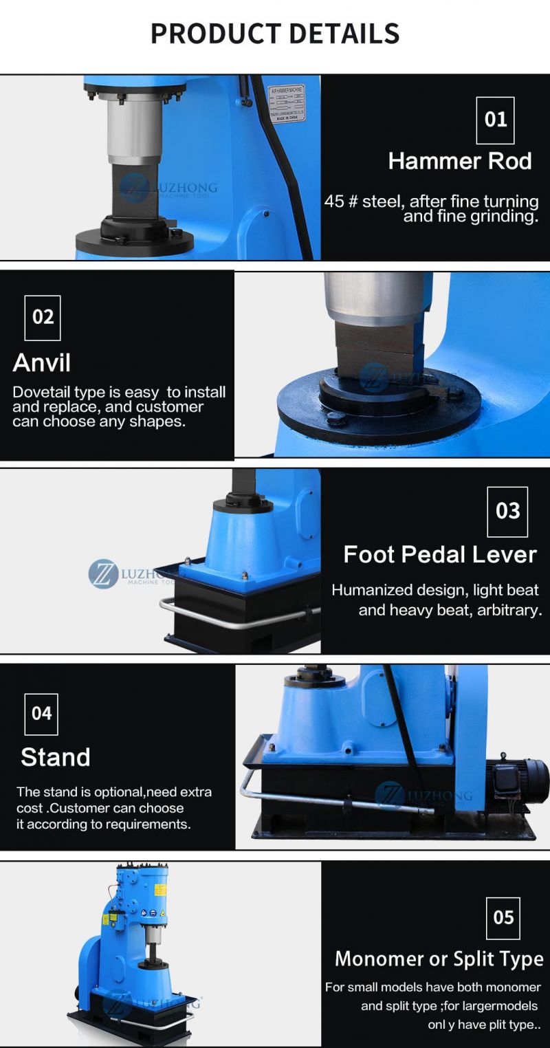 Metal small air pneumatic hammer(C41-20kg)power forging hammer