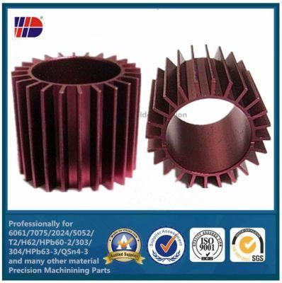 CNC Machining Red Anodized Aluminum Heatsink