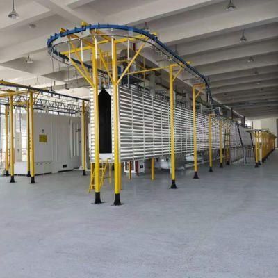 SS304 Stainless Steel Liquid/Powder Coating Spray Production Line for Racking &amp; Shelf