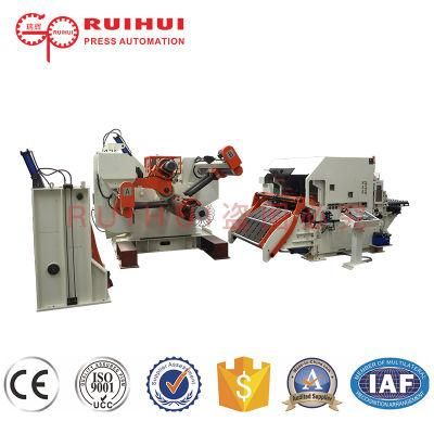 Ruihui Machinery 3 in 1 Coil Steel Sheet Decoiler Straightener Feeding Machine Automatic Feeder