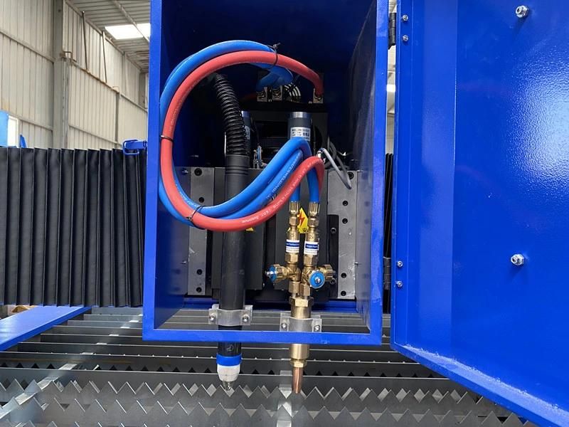 CNC Plasma and Flame Double Head with Rotary Axis Plasma Cutter Metal Cutting Machine