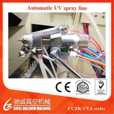 Automatic Plastic Caps UV Painting Line Aluminium Vacuum Coating Machine