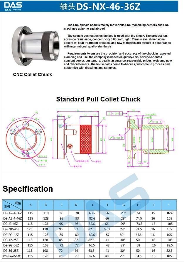 Rubber Elastic CNC Tool Holder Milling Machine Tools Shaft Head Collet Chuck