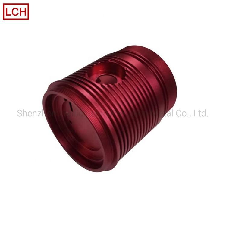 CNC Turning Machining Anodized Red Parts