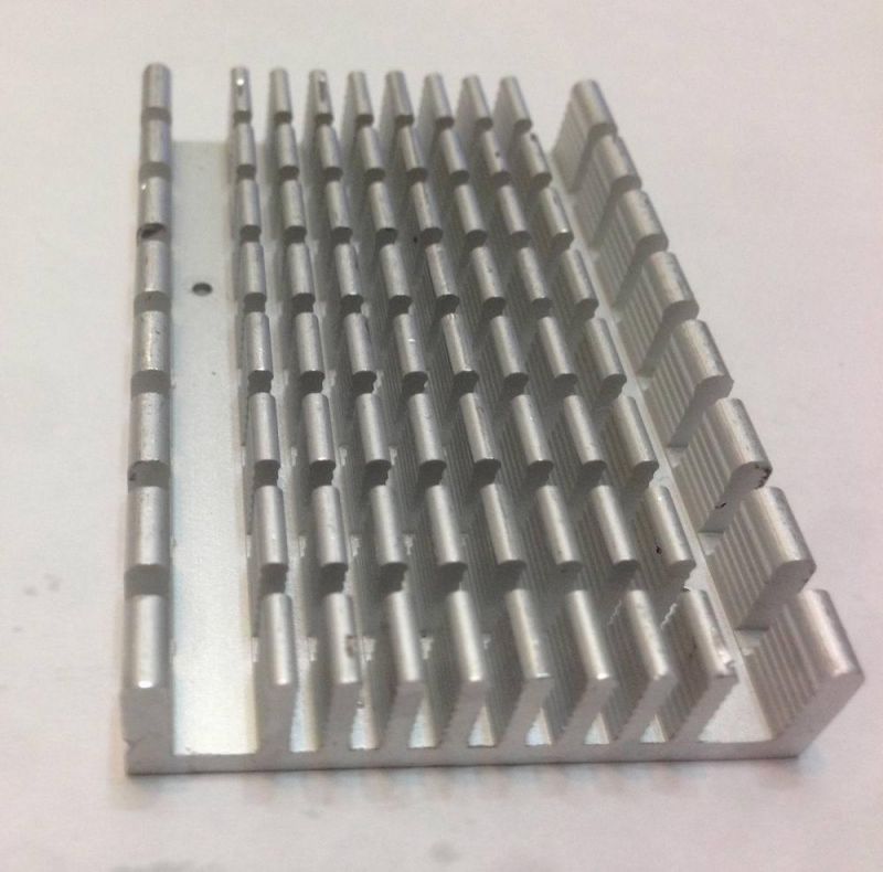 Stamping&Machining Black Anodizing Aluminum Heat Sinks with 2 Nylon Push Pins for Set Top Box PCB Board