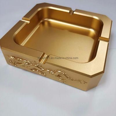 Customized CNC Machining Gold Anodized Aluminum Ashtray