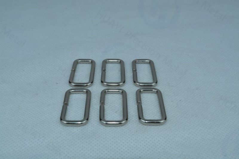 China Factory Available Metal Rectangular Bag Rings Buckle