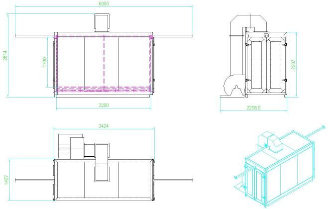 Batch Powder Coat Curing Oven