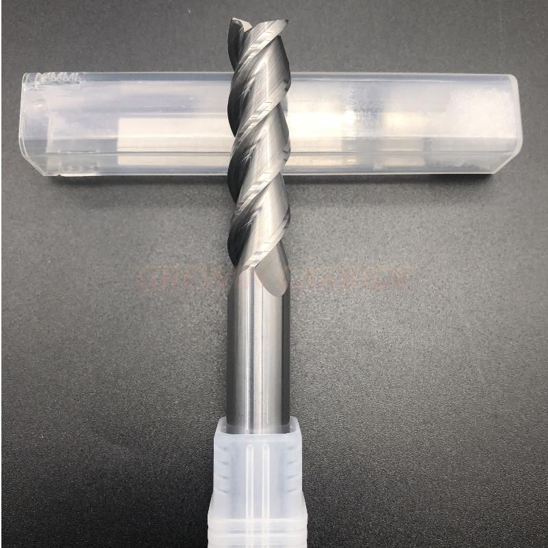 Gw Carbide - D12X50X100 Tungsten Carbide Flat End Mill /3 Fltues Aluminum Milling Cutter