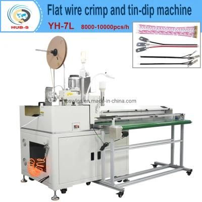 Fully Automatic Flat Wire Crimping and Tin DIP Machine Multiple Ribbon Cable Crimp Machine