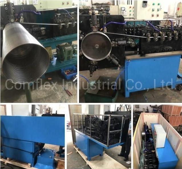 Exhaust Pipe Interlock Flexible Metal Hose Making Machine, Stripwound Metal Hose Forming Machine&