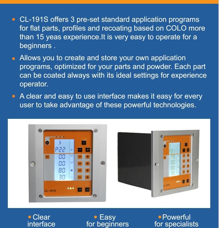 Colo Manual Electrostatic Powder Coating Spray Equipment for Wheels