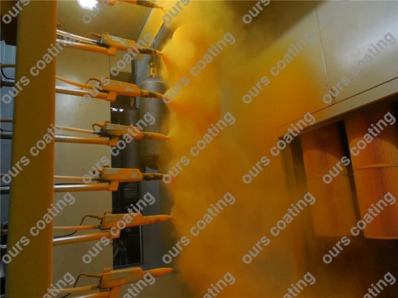 Automatic/Manual Powder Coating Production Line with Spraying Booth