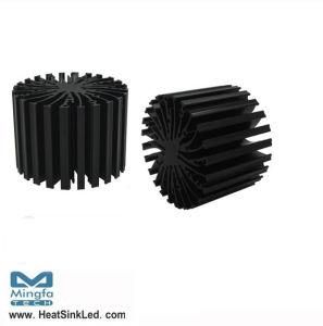 22W Black and Clear Anodized Heat Sink for Spotlight and Downlight with RoHS Approval (Dia: 70mm H: 50mm)