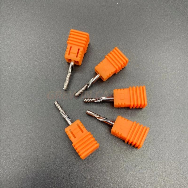 Gw Carbide - High Precision 3.175mm Single Flute End Mill Cutter Carbide CNC Router Bit Milling Cutter