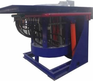 Fast Smelting 1 Ton Medium Frequency Coreless Hydraulic Steel Shell Induction Melting Furnace for Metal Melting