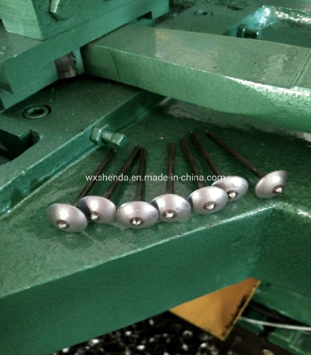 High Speed Umbrella Roofing Cap Nails Making Machine Automatic China