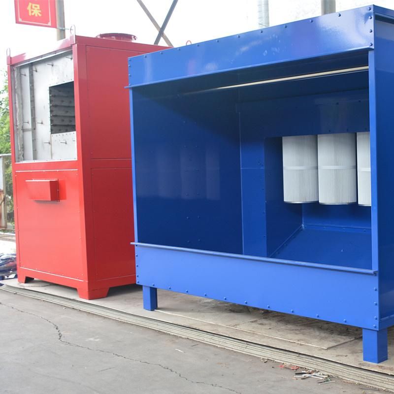 Manual Powder Coating Spray Cyclone Booth with CE Approved
