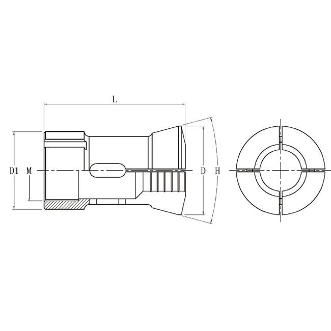 High Precision 0.005mm Spindle Nose 5/6/8/ Inches CNC Milling Machine Collet Shaft Head