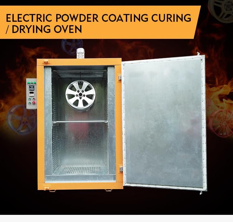 Car Wheel Manual Powder Coating Line with Gas Curing Oven