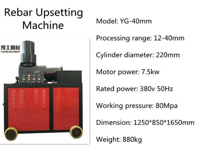 Hydraulic Rebar Upset Forging Machine Cold Heading Machine