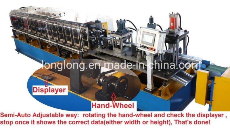 Width&Height Automatic Adjustable Steel Roll Forming Machine for C U Channel Aluminum/ Steel Profiles