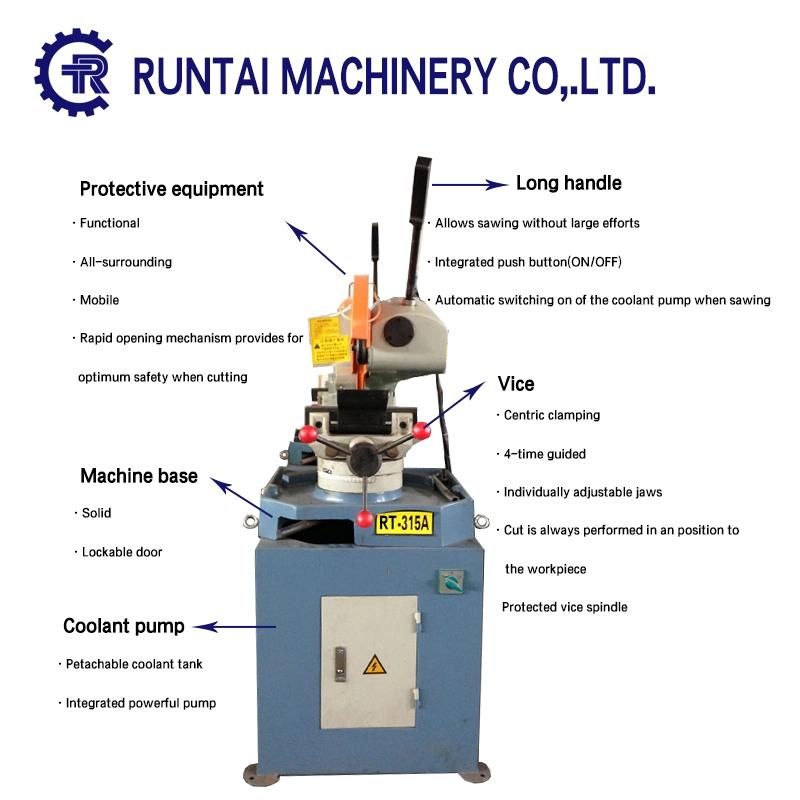 Rt275b Semi-Automatic Metal Tube Pipe Cutting Machine,