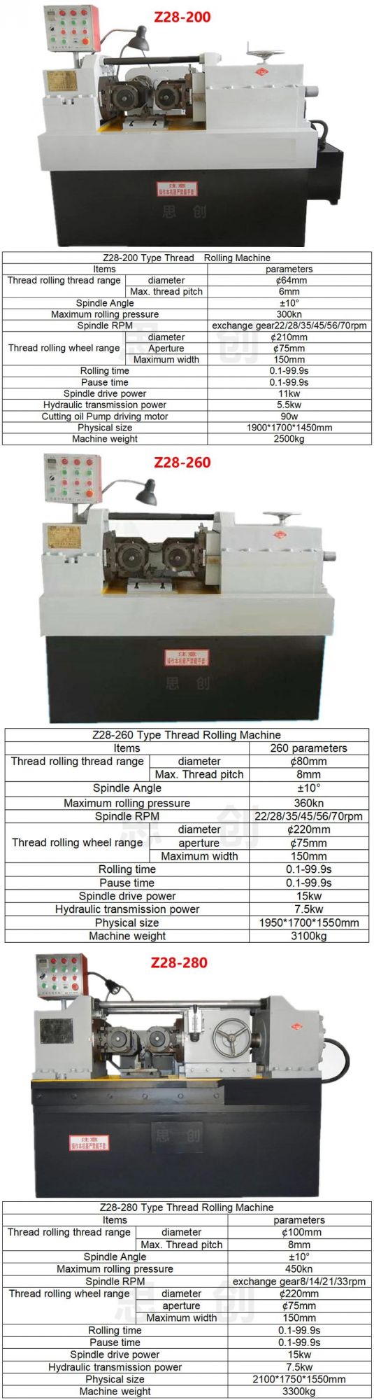 Fast Speed Bicycle Spoke Thread Rolling Machine Rebar Thread Rolling Machine