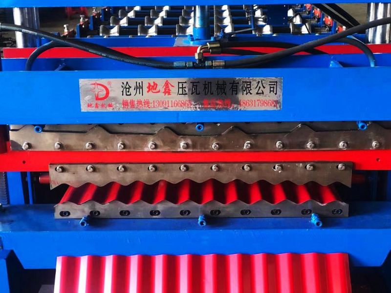 850 Glazed Roofing Panel Roof Sheet Metal Steel Plate Roll Forming Machine