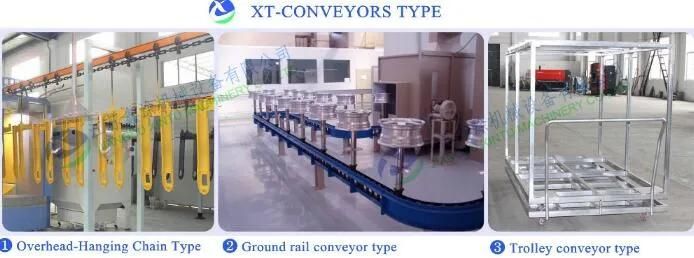 Automatic Electrostatic Powder Coating Line for Metal with Powder Coating Oven and PP Spray Booth