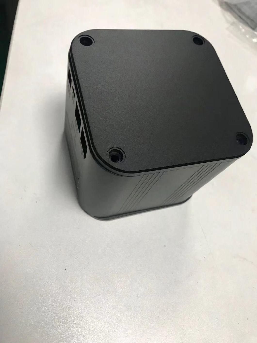Precision CNC Machining Extrusion Aluminum Shell with Black Anodizing for Electronic Enclosure