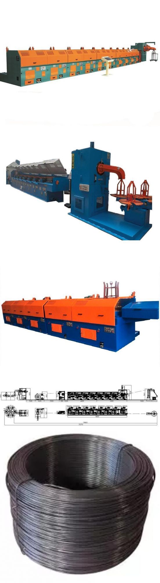 550 Pulley Continuous Wire Drawing Machine