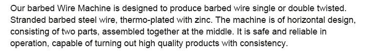 Popular in South America Barbed Wire Making Machine