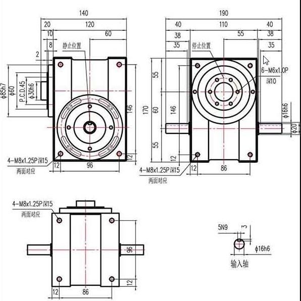 60df Cam Indexer / Cam Index Drive / Rotary Indexer with Motor Reducer