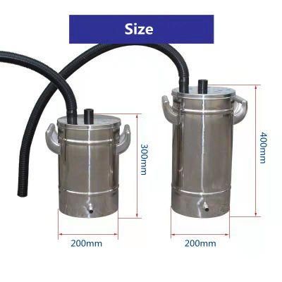 10 Lbs Small Lab Test Stainless Steel Powder Fluidizing Barrel Fluidizing Powder Hoppers for Powder Coating Machine