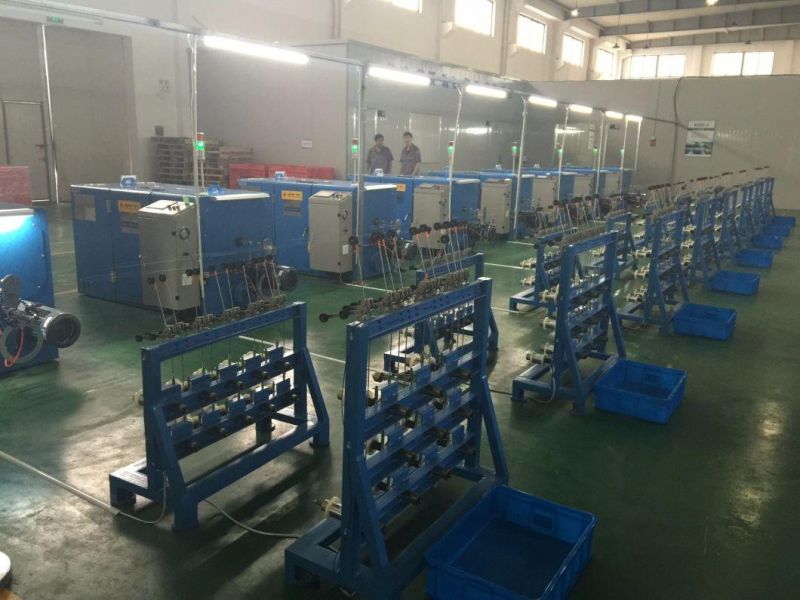 Alloy Wire, 0.04-0.32mm Copper Cable Wire Drawing Twisting Machinery Bunching Stranding Winding Rewinding 3.7kw Power Wire Making Machine
