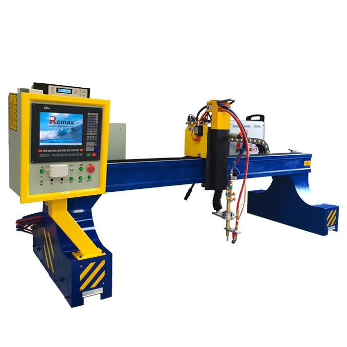 Gantry CNC Metal Cutting Machine with Plasma Head and Flame Head for 30 mm Metal Thickness