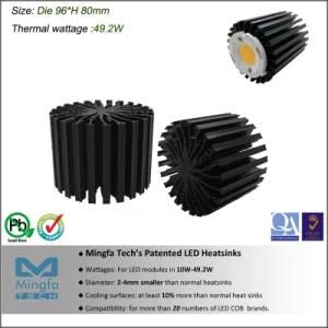 Aluminum LED Heat Sink for LG Cobs (Dia: 96mm H: 80mm)