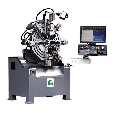 Camless Wire Forming Machine with Free Arm for Springs