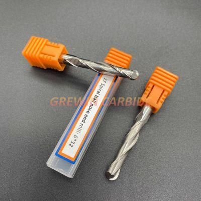 Gw Carbide - 2 Flute Carbide Sparil Ball Nose End Mill 8mm/2 Flute CNC Cutting Tool