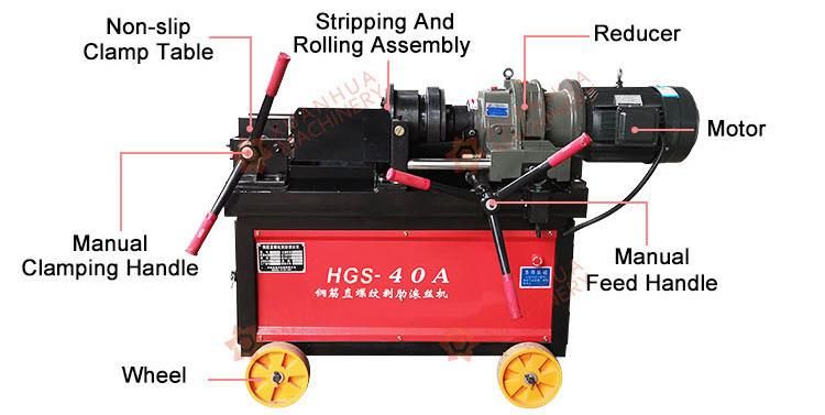 Vertical Manual Steel Bar Roller Screw Making Thread Rolling Machine
