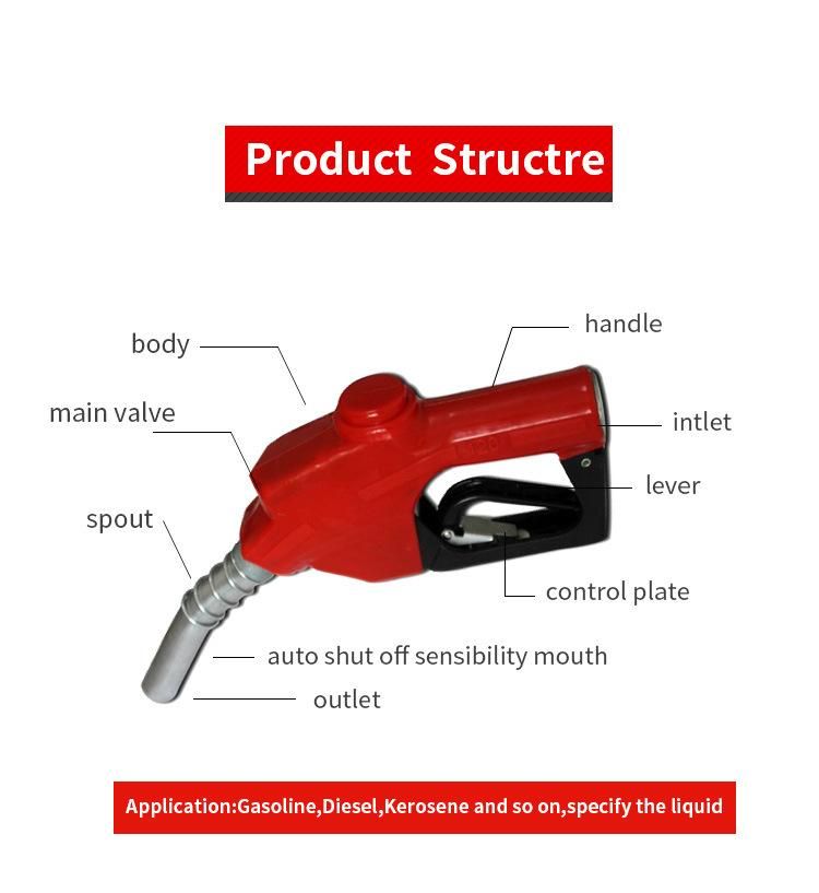 Fuel Gun Manual Automatic Nozzle 3/4′′-1′′ Oil Tanker Fuel Dispenser