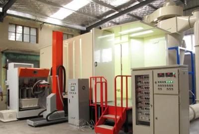 Automatic Powder Coating Booth with Large Cyclone Powder Recovery System