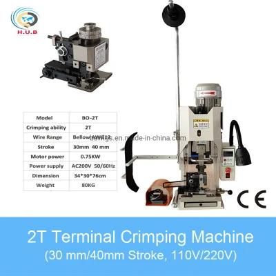 Electric Semi Automatic 2t European Terminal Crimp Machine 40mm Stroke Crimp Machine